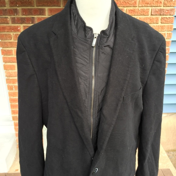 Tommy Hilfiger-Black Fleece Button & Zip Up Jacket - Picture 3 of 7